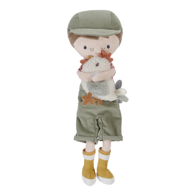 Poupée Fermier #Jim avec poule 35cm