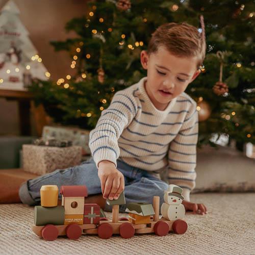 Train de Noël empilable