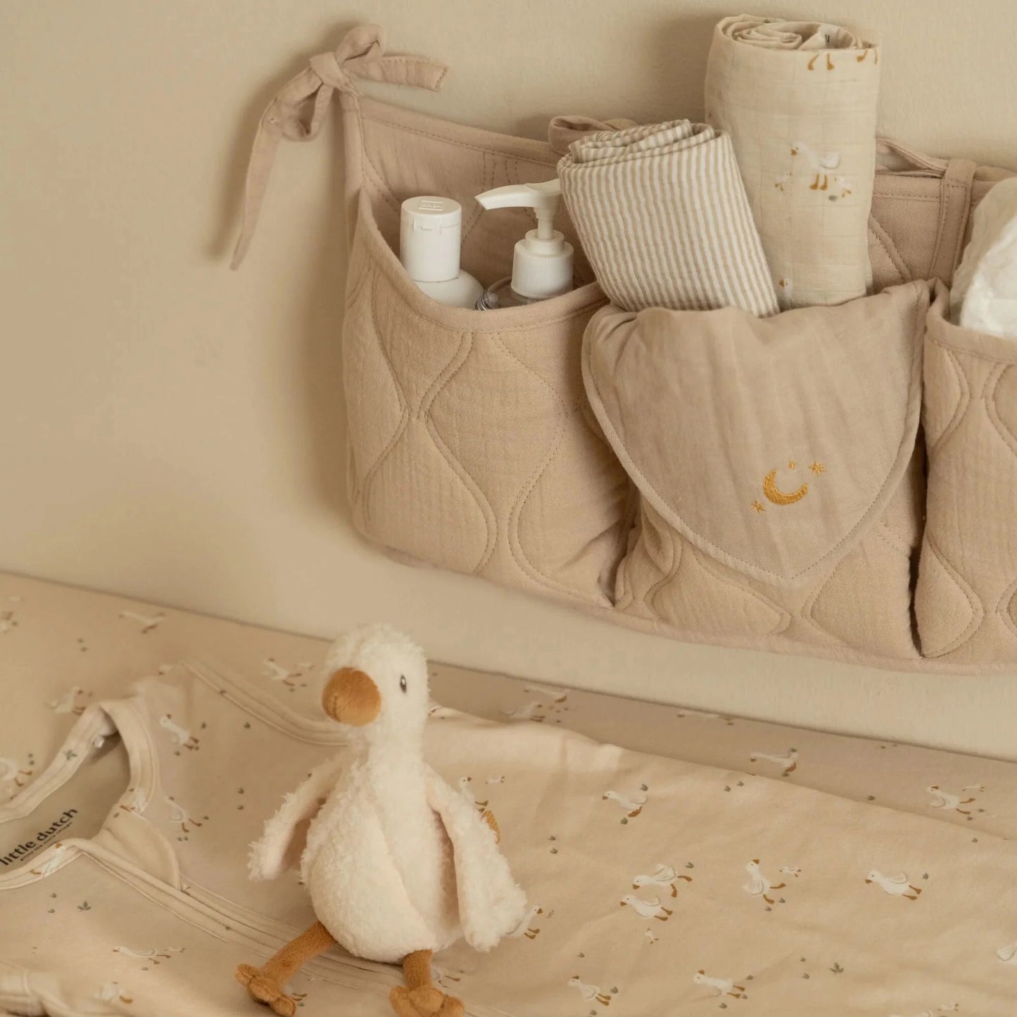 Organisateur de lit - Pure Soft Beige -Little Dutch
