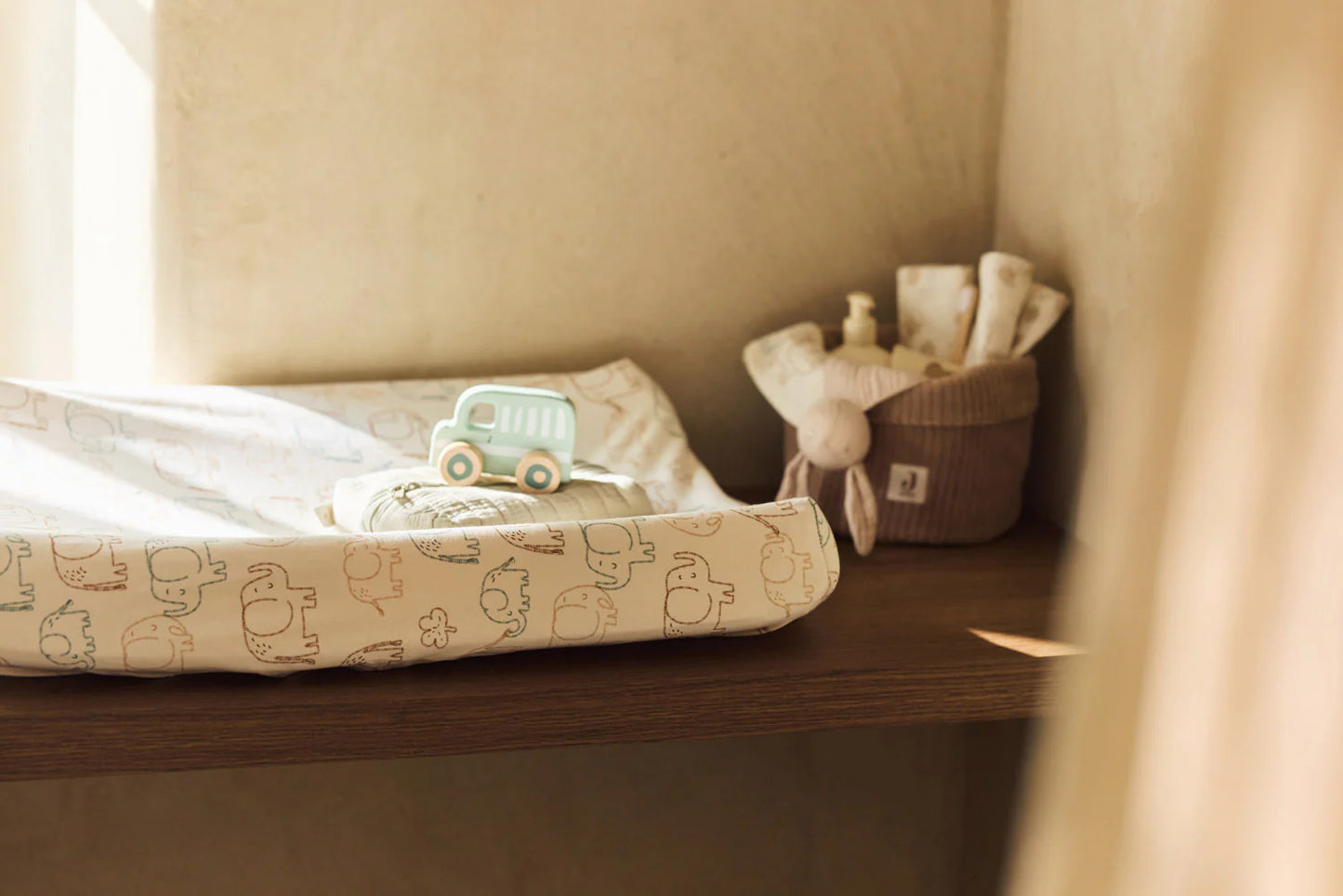 Housse matelas à langer Jersey 50x70cm #Elephant Tales