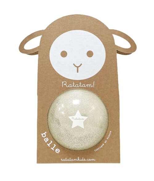 Petit ballon pailleté 10 cm argent #mouton