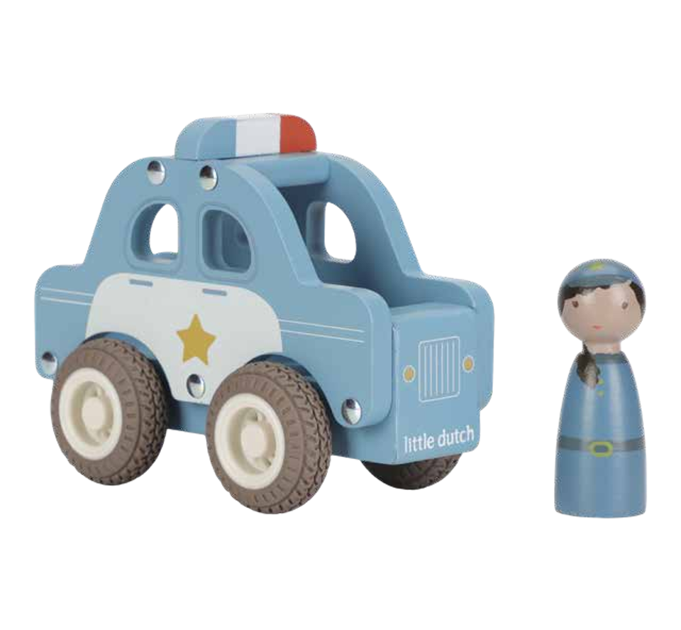 Voiture de police en bois
