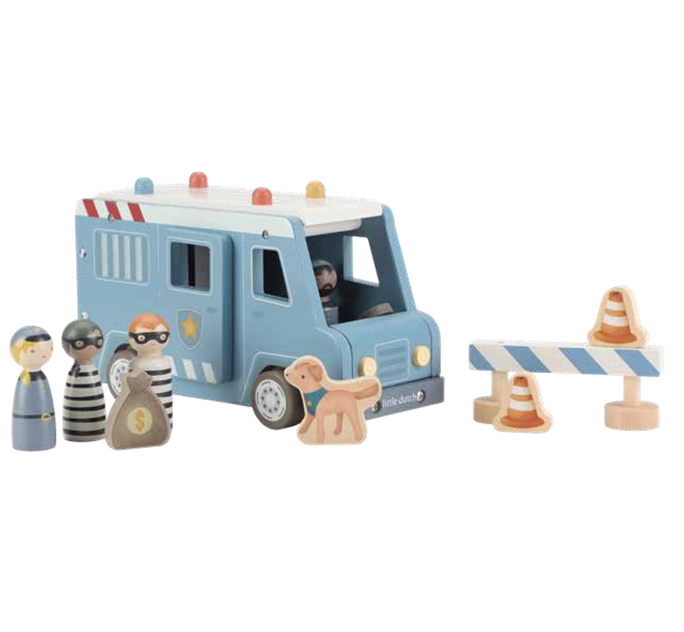 Fourgon de police en bois