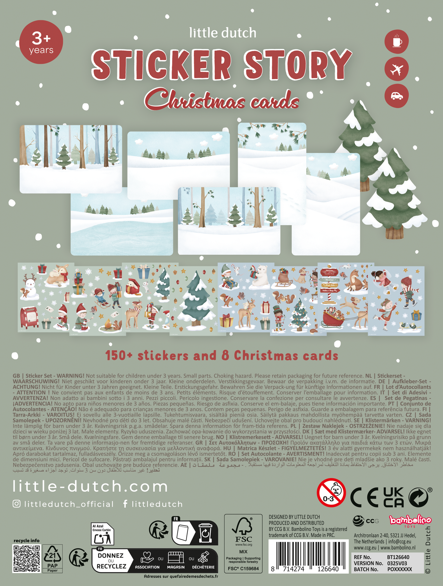 Carnet de stickers 18pcs #Noël