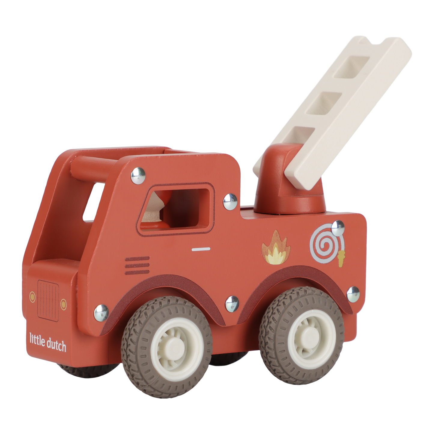 Camion de pompiers 1er âge en bois