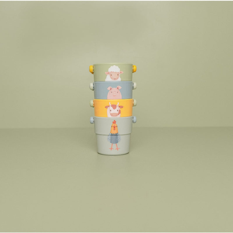 Lot de 4 gobelets de bain #Little Farm