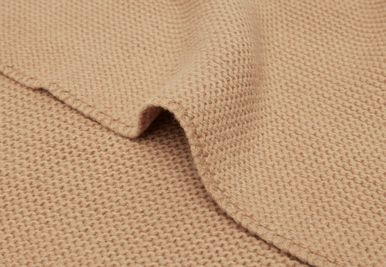 Couverture Berceau Basic Knit #Biscuit