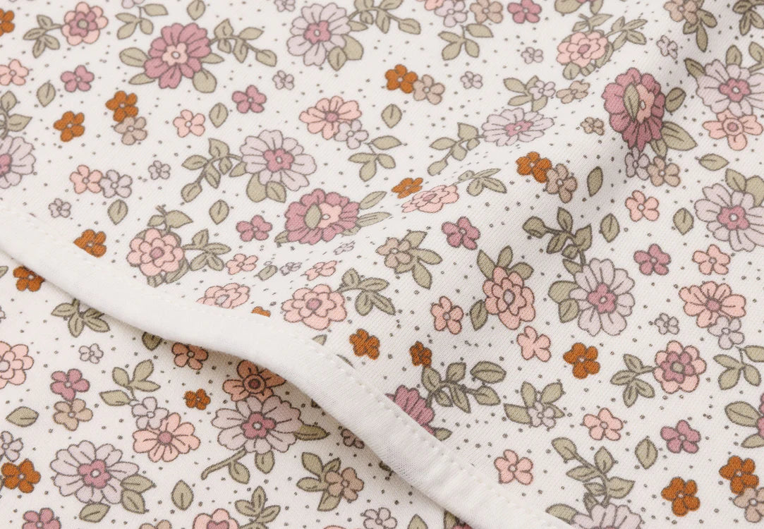Couverture Berceau Jersey 75x100cm #Retro Flowers