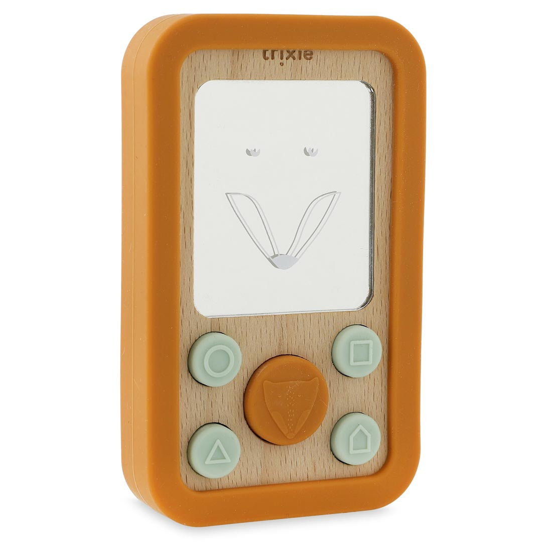 Téléphone bébé en silicone et bois #Mr. Fox
