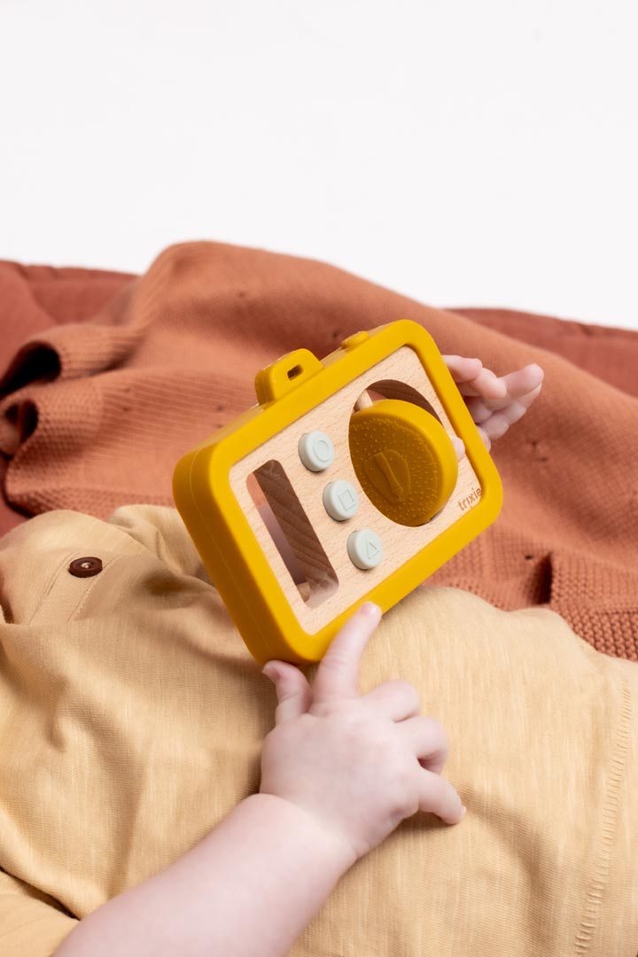 Appareil photo bébé en silicone et bois -#Mr. Lion