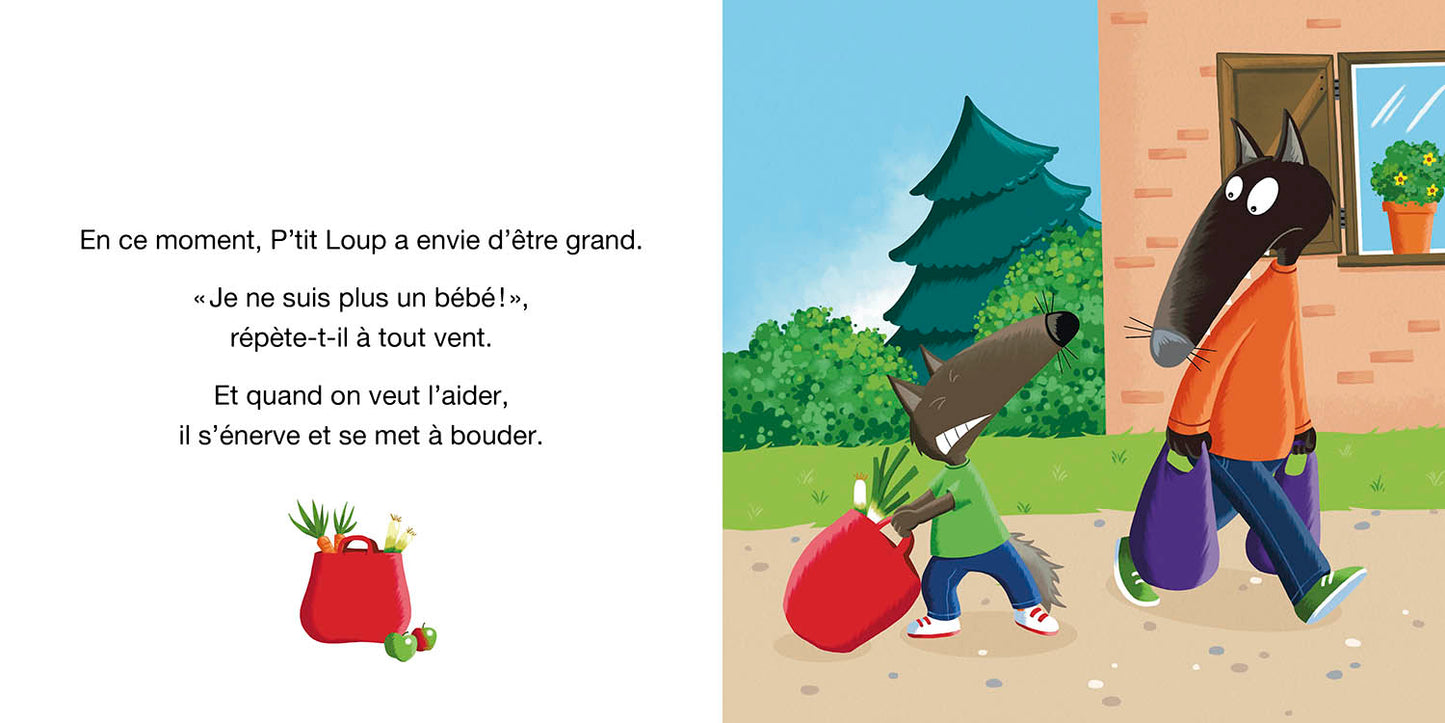 P'tit loup veut tout faire comme un grand