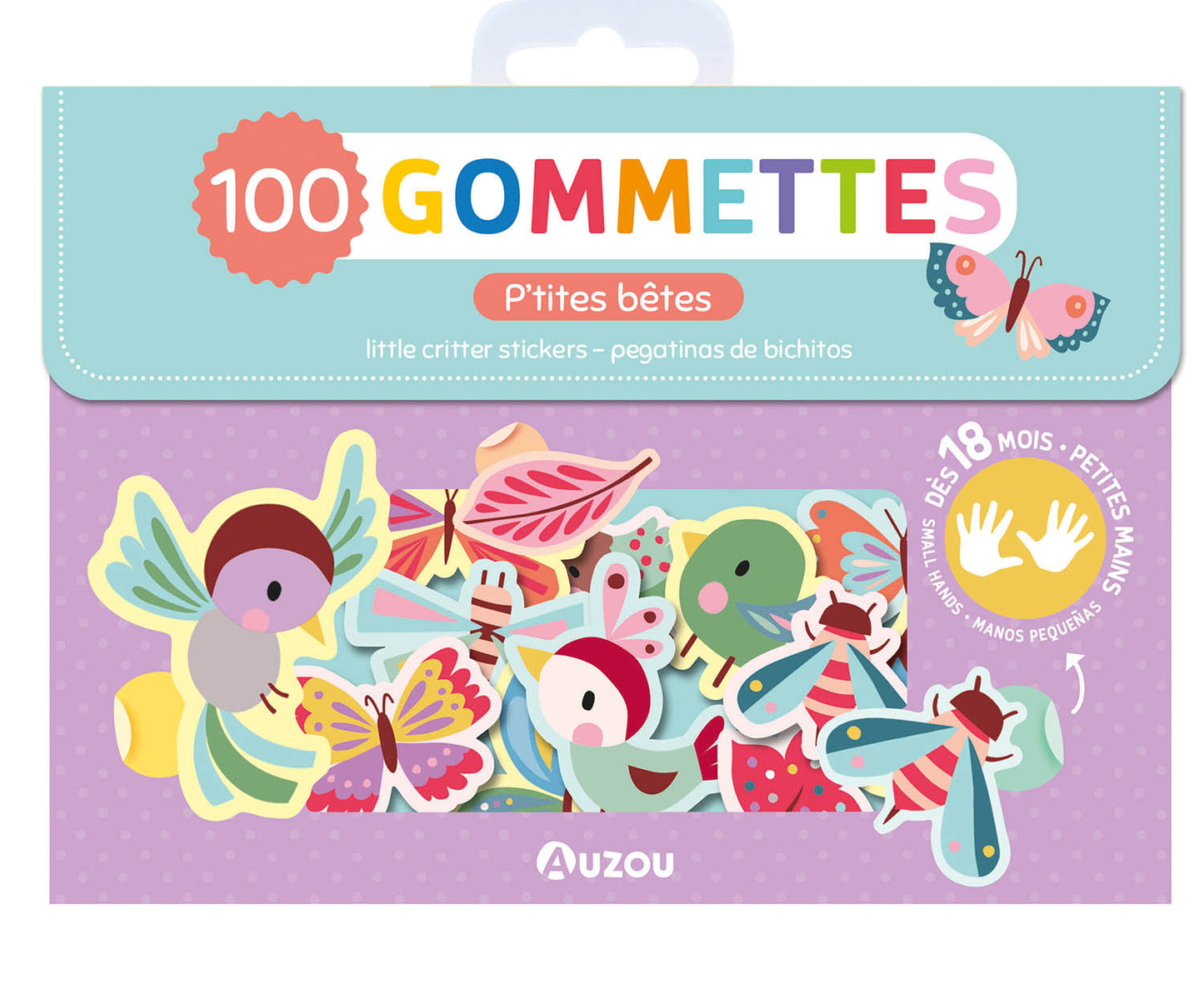 Ma pochette de 100 gommettes #Les p'tites bêtes
