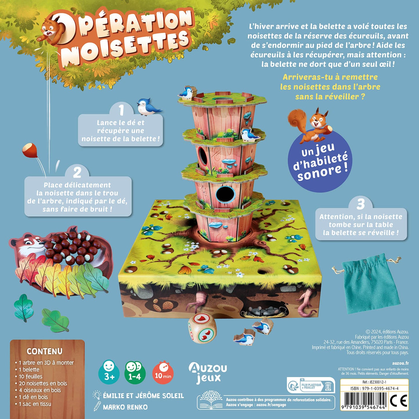 Opération noisettes - Jeu de société Auzou