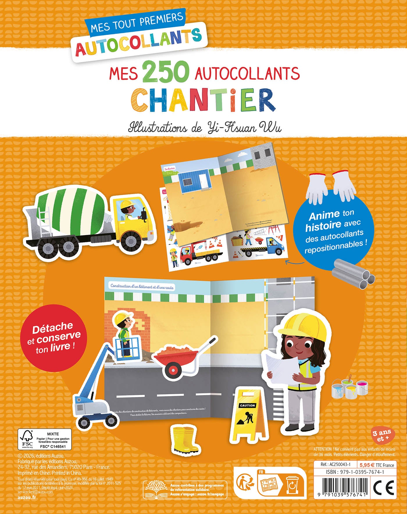 Mes tout premiers autocollants - Mes 250 autocollants chantier