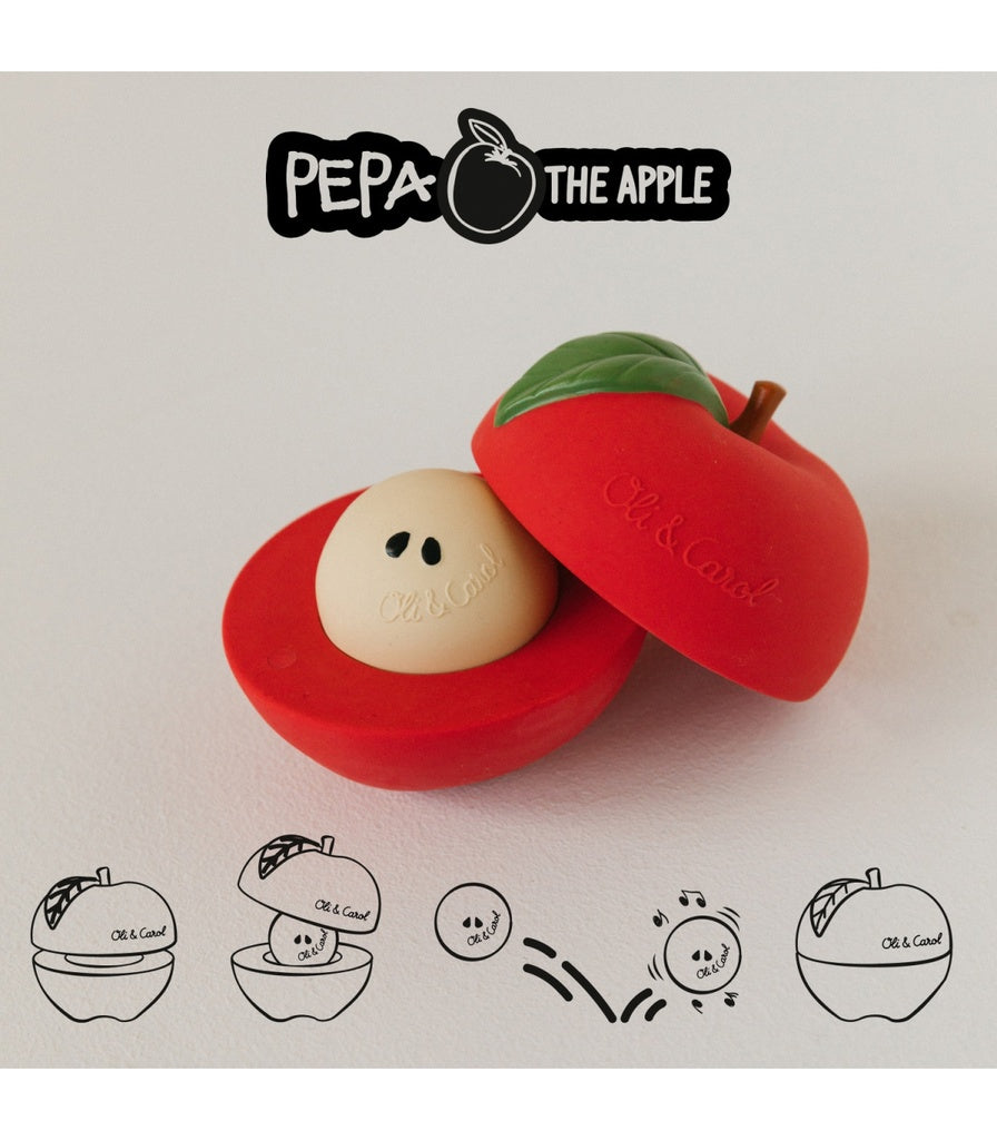 Pomme Jouet à Empiler & Balle Sonore - Oli and Carol