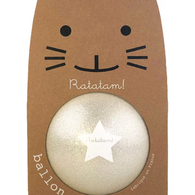 Ballon pailleté argenté 15cm #chat