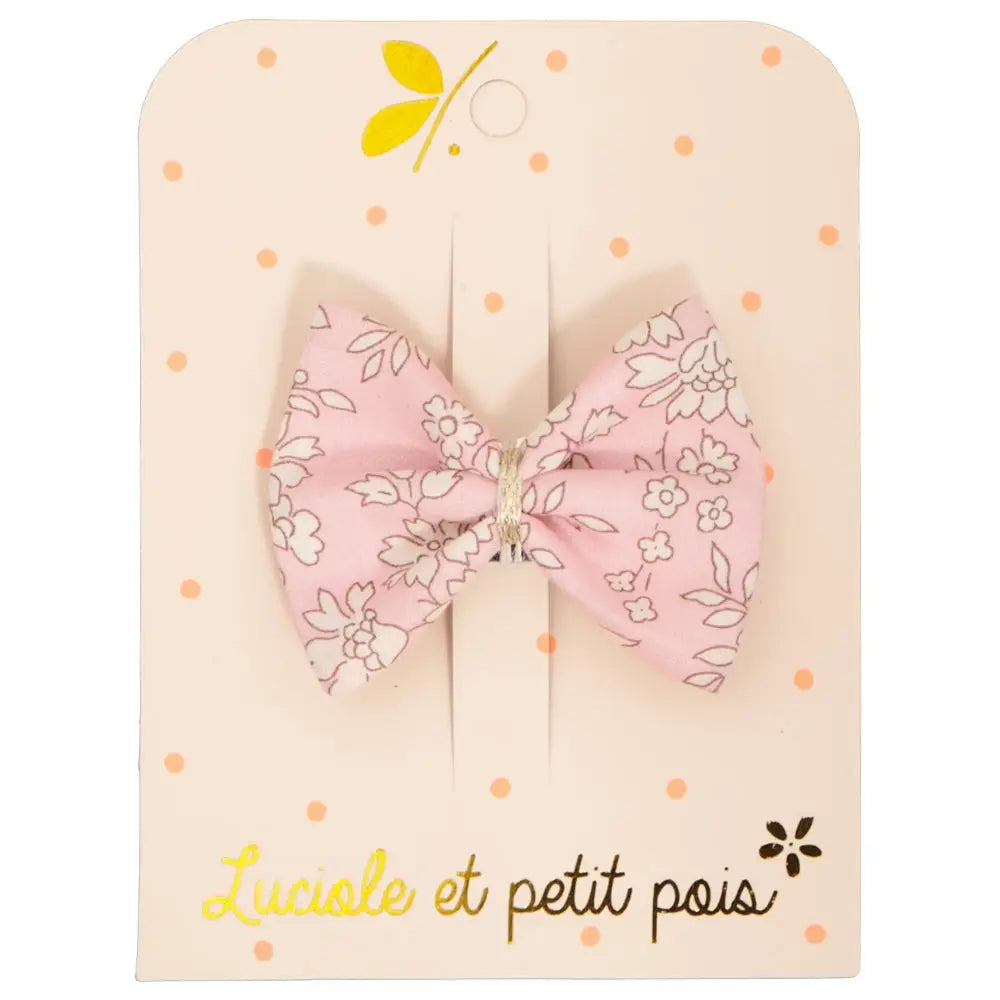 Barrette Nœud Liberty Capel Rose - Luciole et Petit Pois