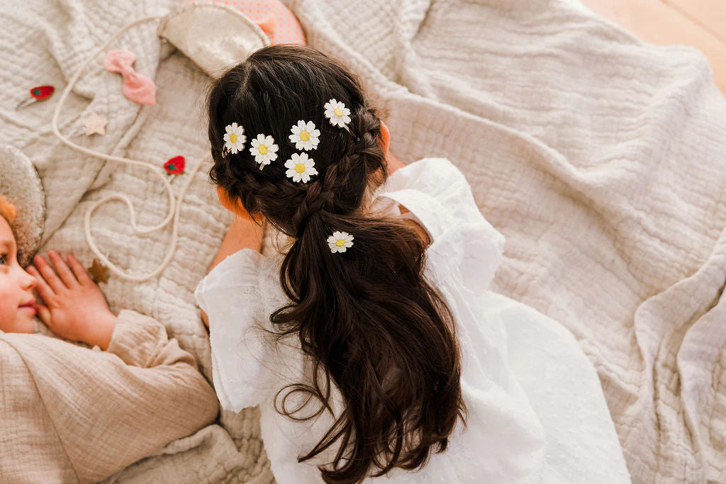 Barrettes Daisy marguerite (paire) – Luciole et petit pois