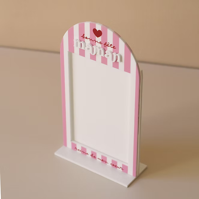 Cadre photo "Bonne fête maman" coeurs - Les mignonneries