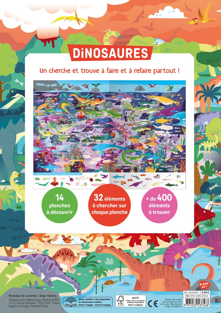 Cherche et trouve - Dinosaures - Auzou