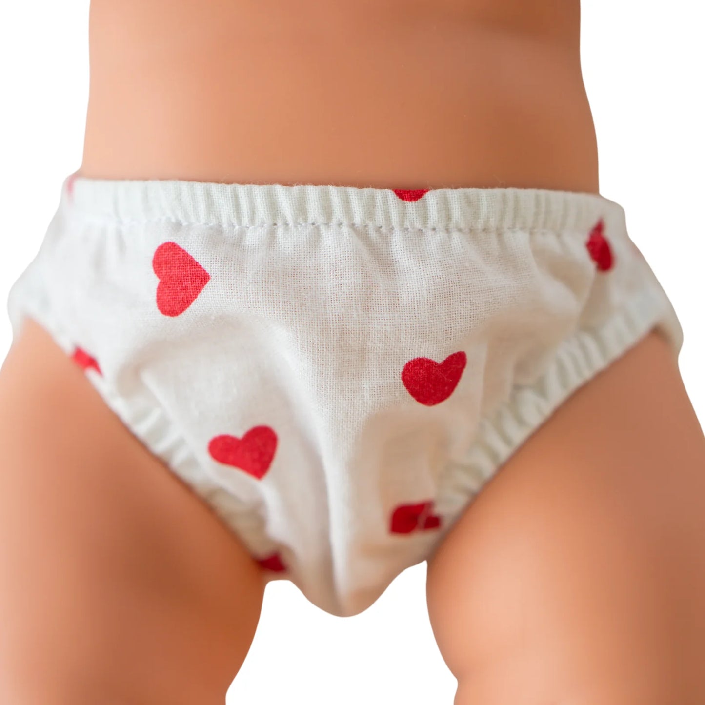 Vêtement poupée -Culotte coeurs