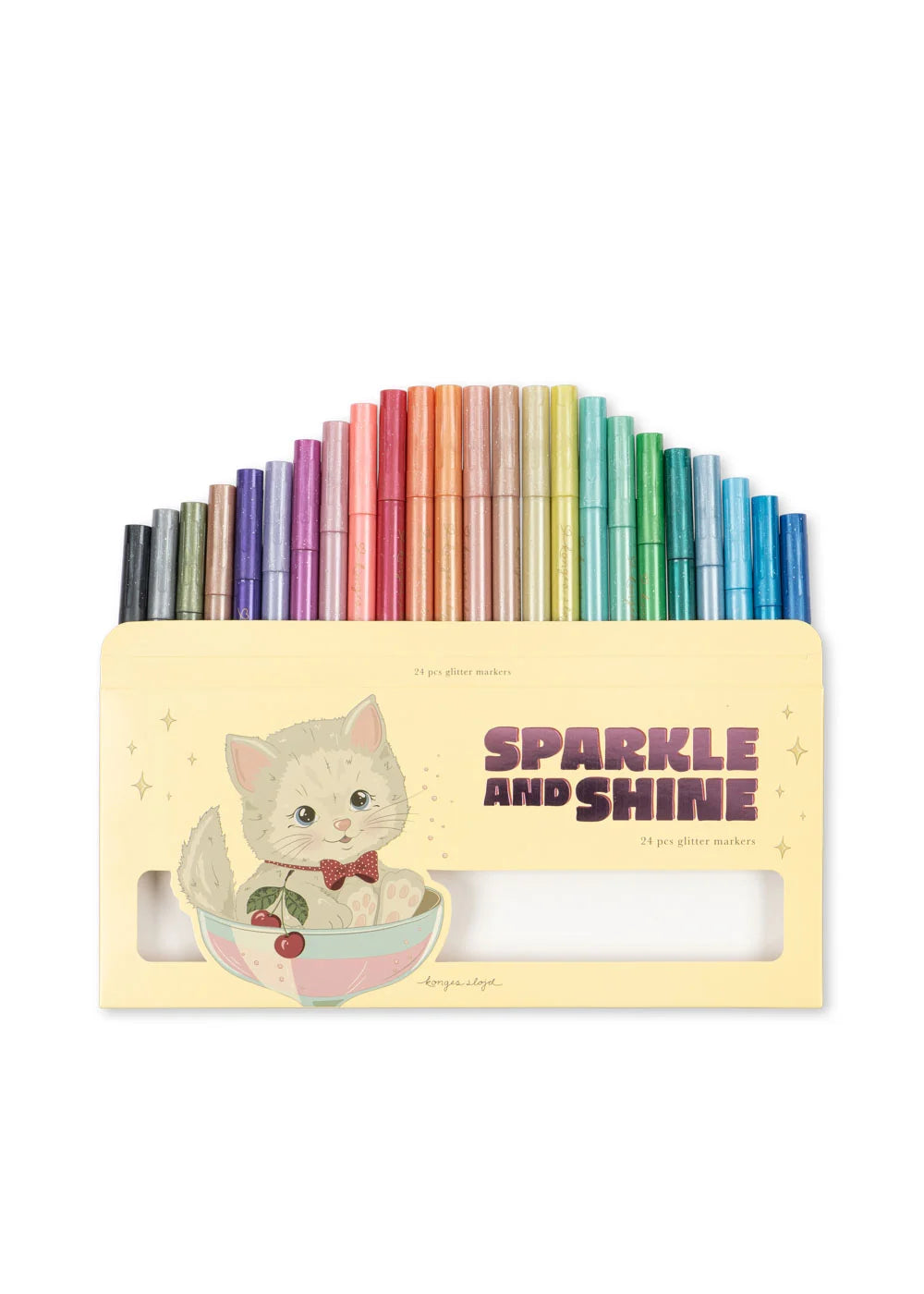 Feutres pailletés 24 pcs - Konges Sløjd