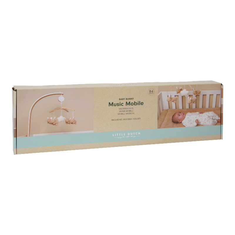 Mobile musical Baby Bunny - en bois - little dutch