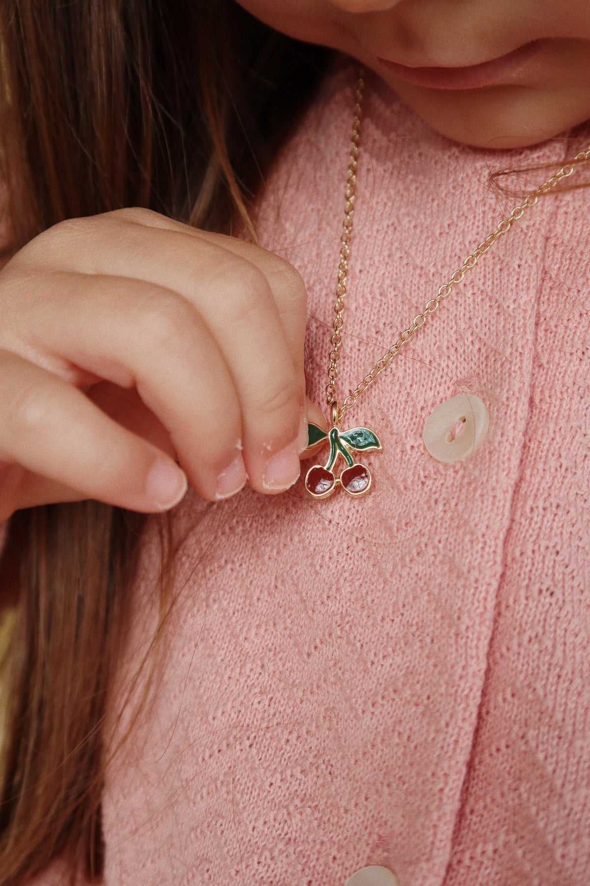 Set de bijoux enfants cerise - Konges Sløjd