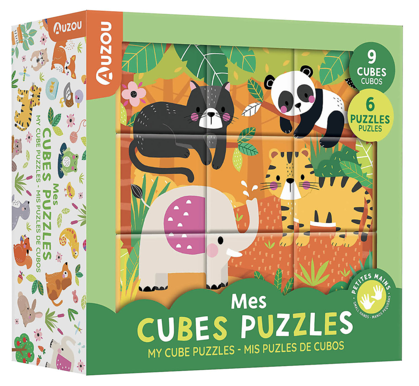 Mes cubes puzzle - Animaux mignons - Auzou