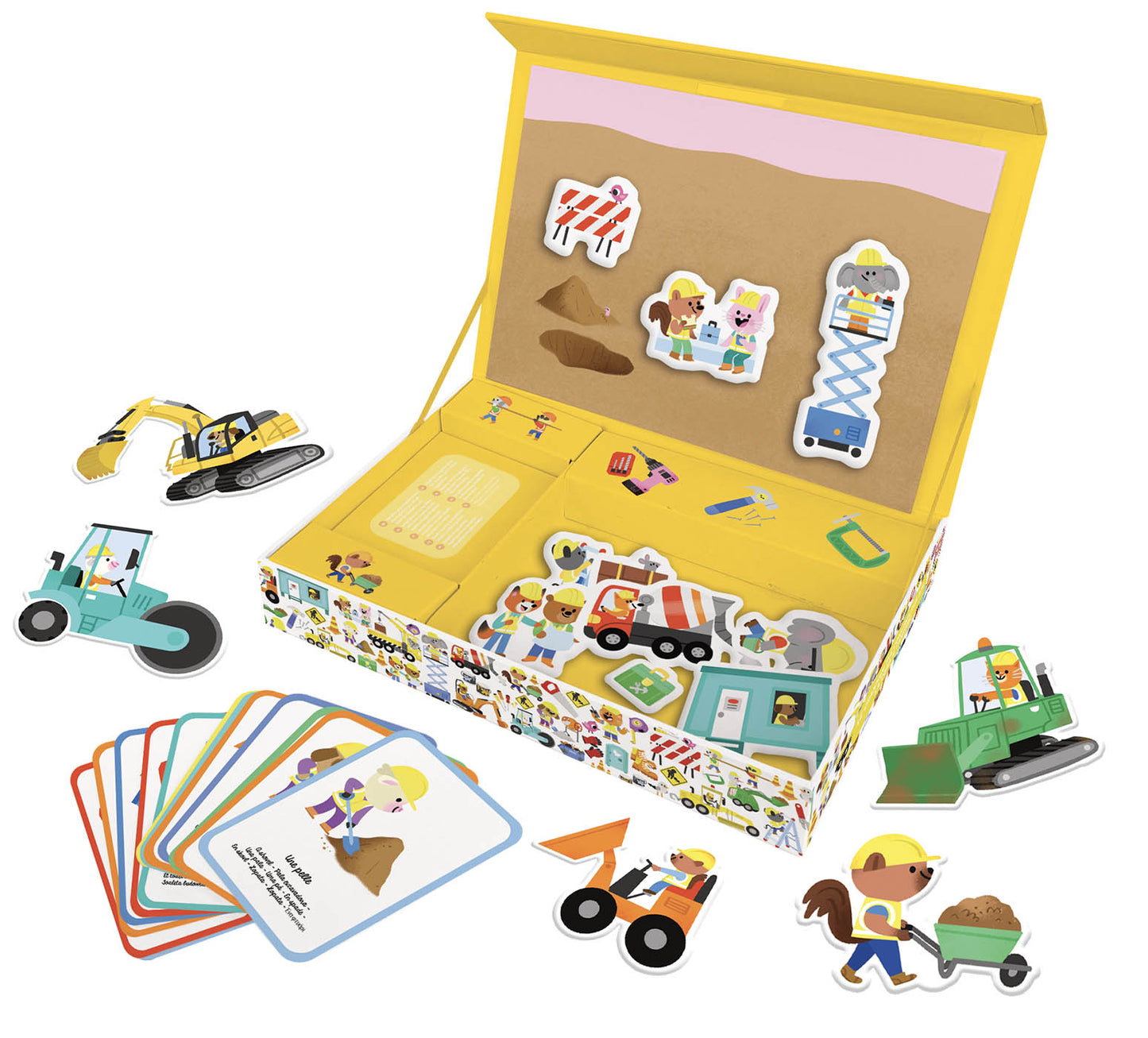 Mon petit coffret aimanté - Le chantier - Auzou