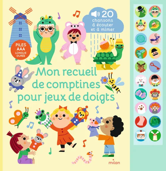 Mon recueil de comptines pour jeux de doigts - Milan