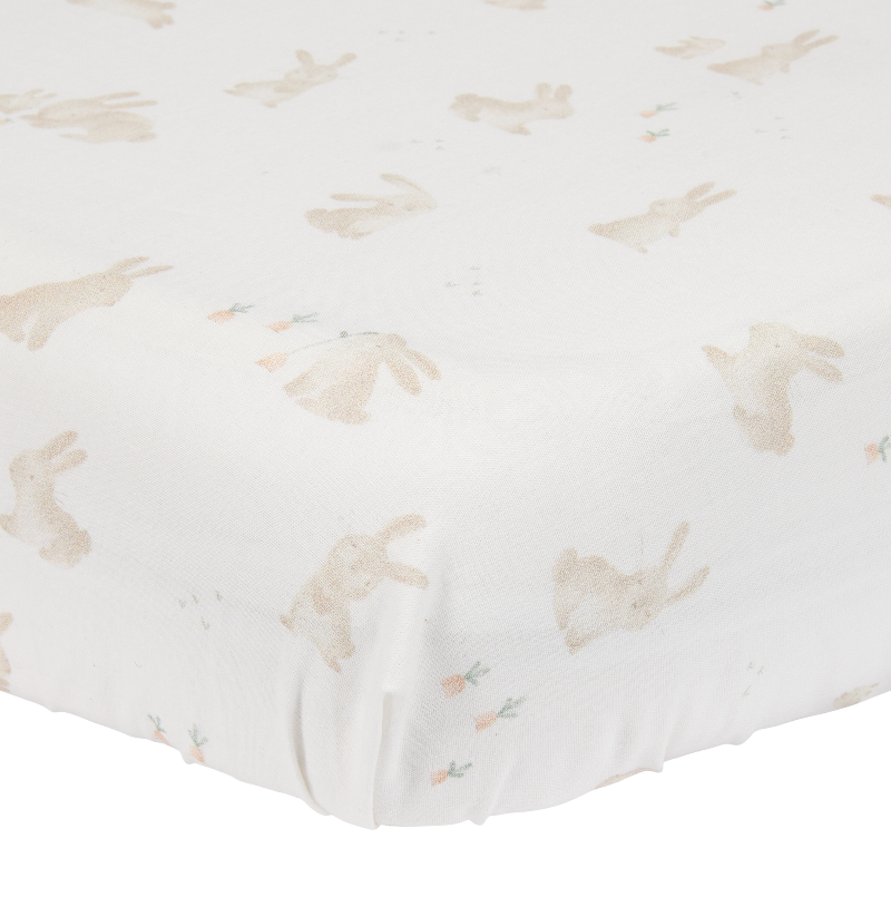 Drap-housse lit bébé #Baby Bunny 60 x 120 cm