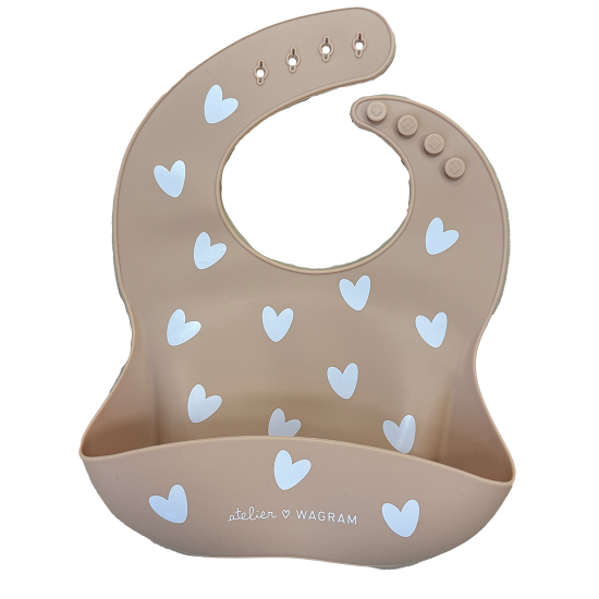 Bavoir en Silicone #Nougat