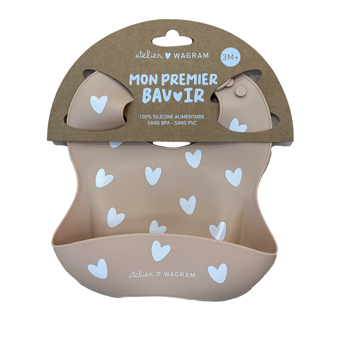 Bavoir en Silicone #Nougat