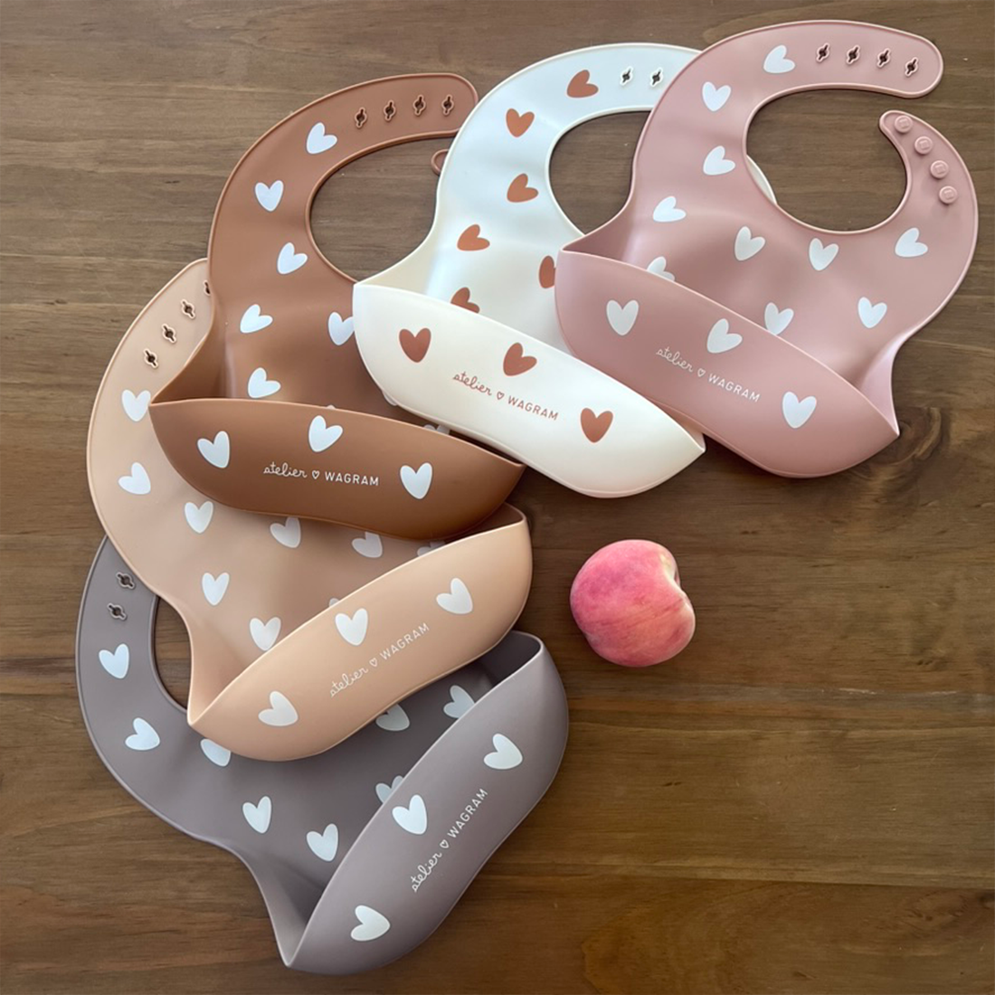 Bavoir en Silicone #Nougat