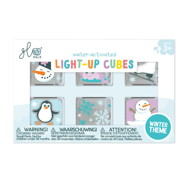 Cubes lumineux de bain Hiver – Lot de 6 – Glo Pals