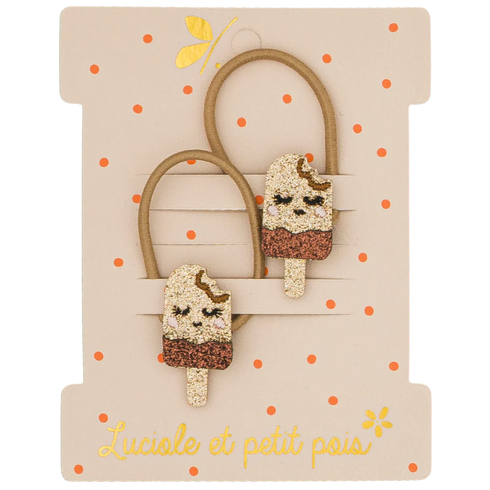 Élastiques mini - Ice cream choco (paire) | Luciole et Petit Pois