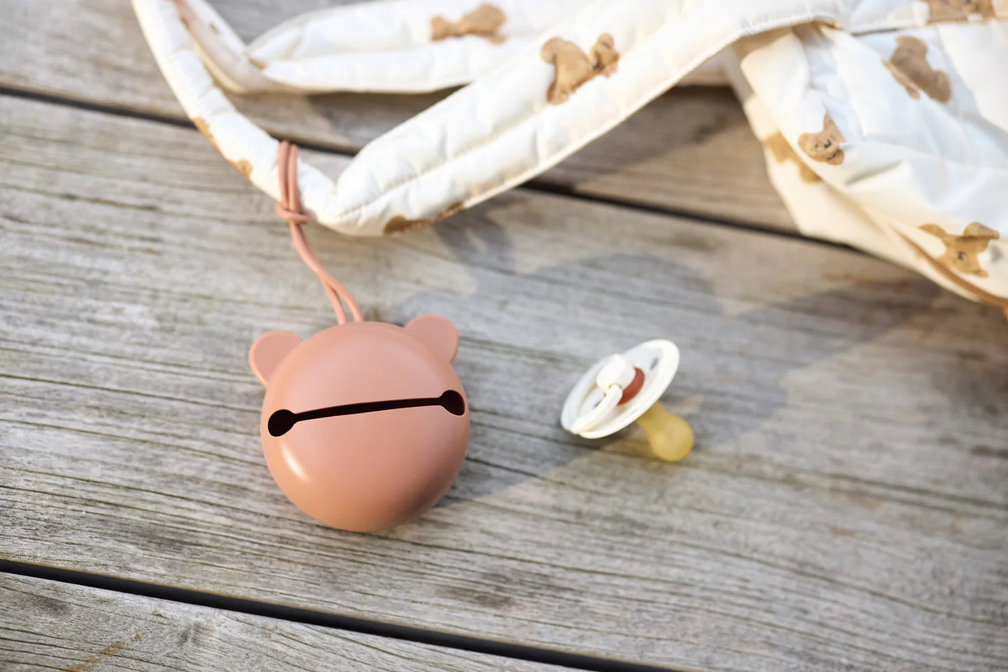 Étui à sucette en silicone Ø7cm #Warm sand