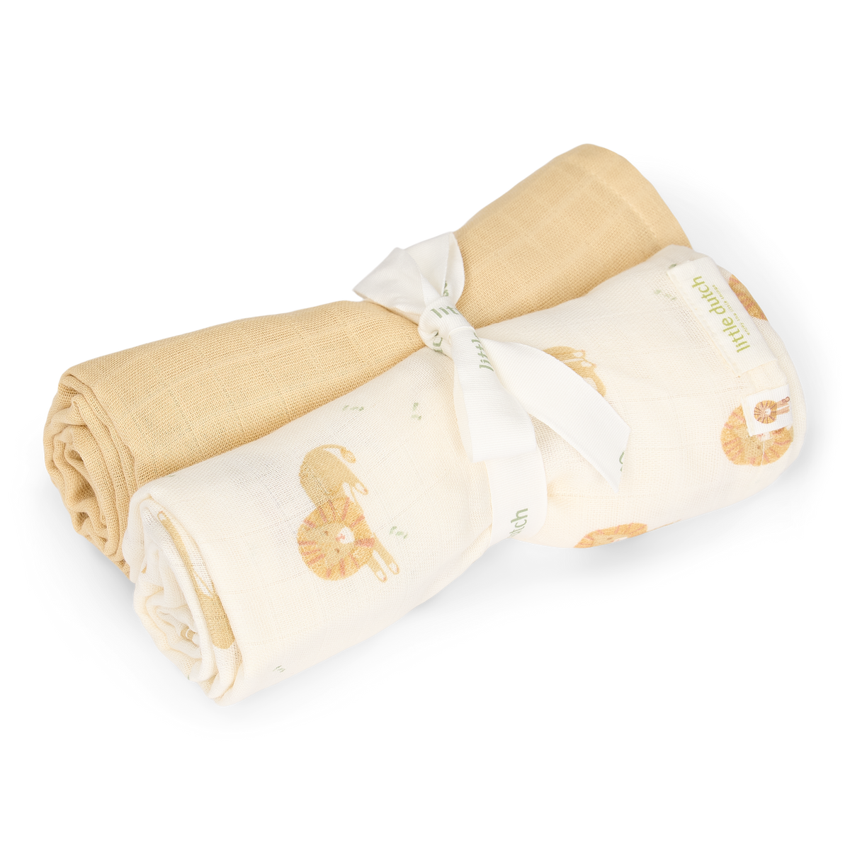 Set de 2 langes en gaze de coton Safari Leo 70 x 70 cm - Little Dutch