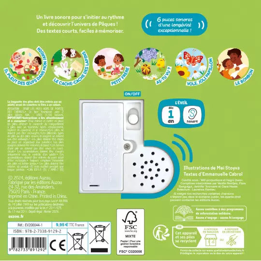 Mes premiers sonores #Mes comptines de pâques