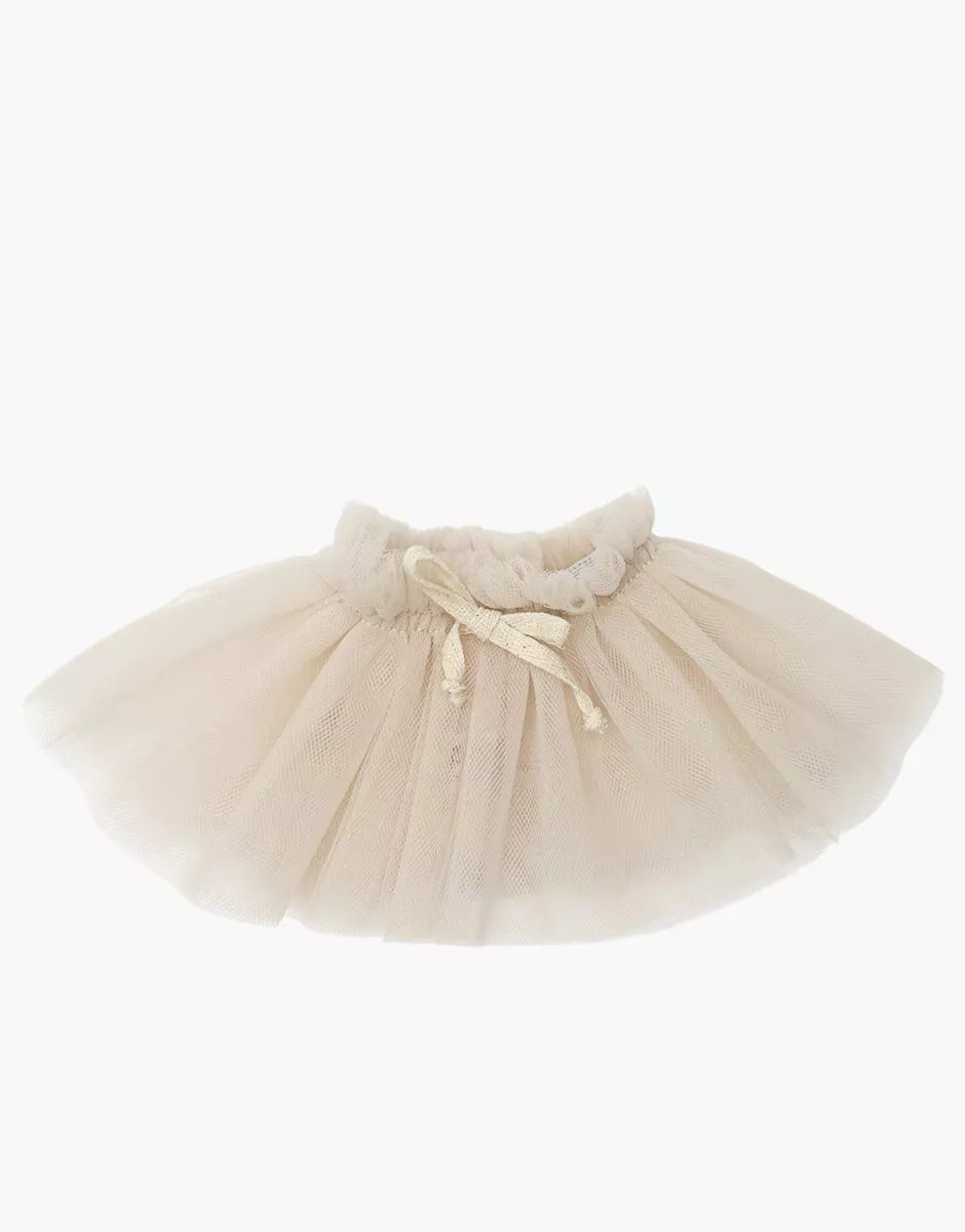 Tutu court Alicia avec nouettes beige - Minikane