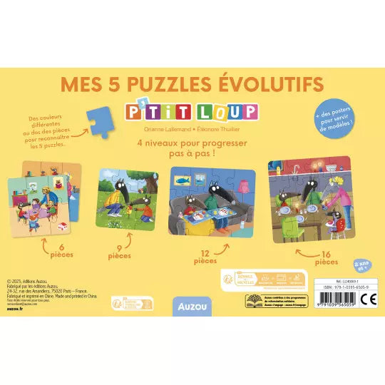 P'tit loup #Mes 5 puzzles évolutifs