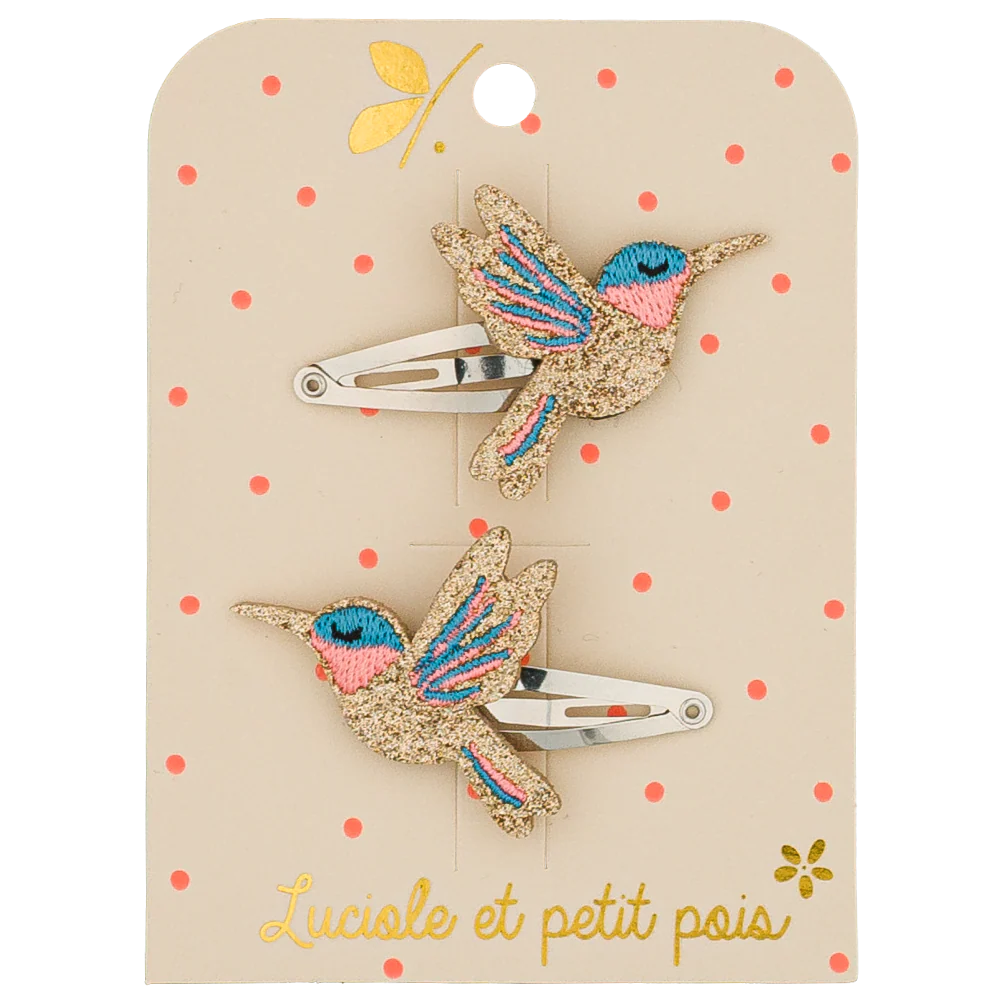 Barrettes Sunny le colibri– Luciole et petit pois