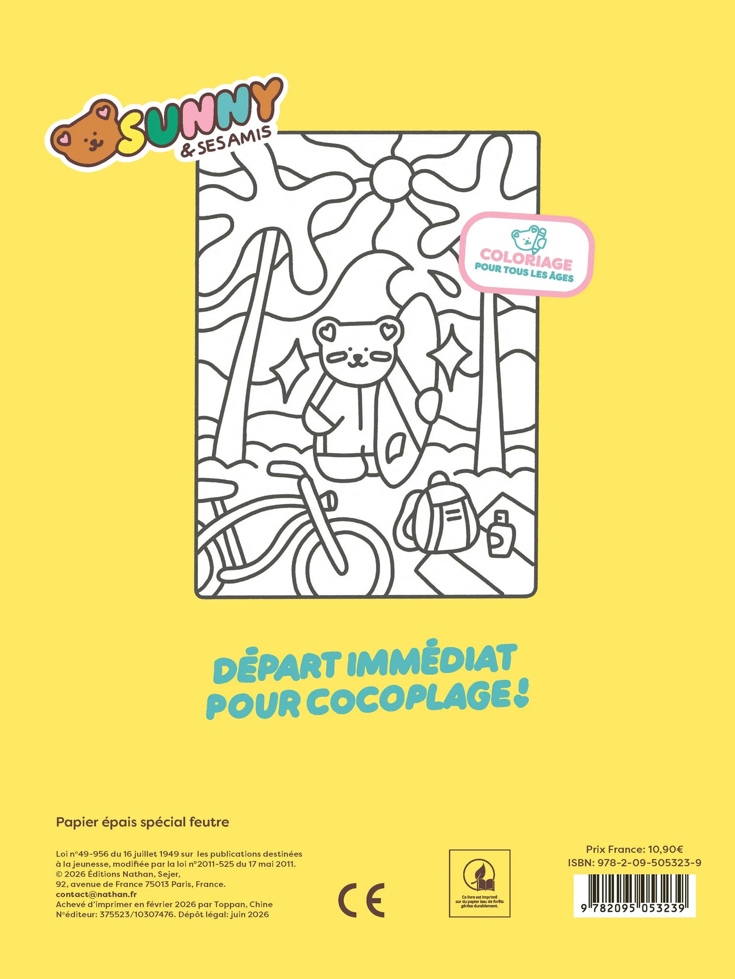 Sunny & ses amis - Soleil, surf & glace coco ! - 24 coloriages maxi format - Nathan