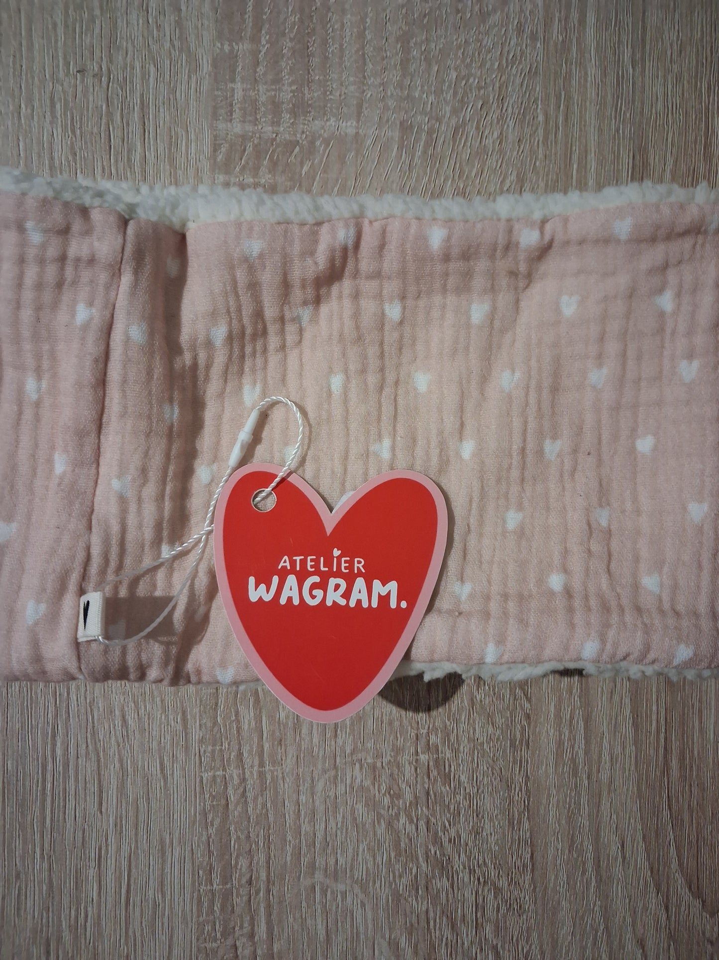 Snood #Gaze rose petit coeur