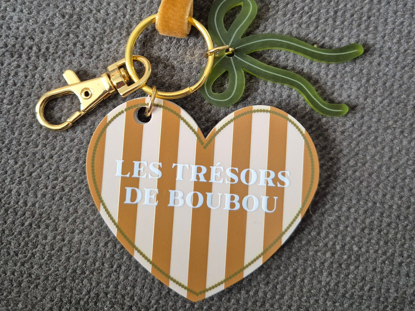 Porte clés cœur - Miroir de sac grigris #Les trésors de boubou