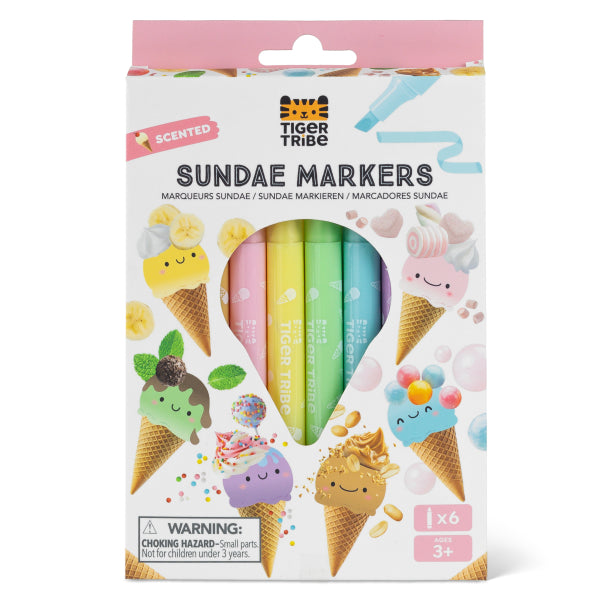 Marqueurs avec odeurs sundae pour enfants - Tiger Tribes