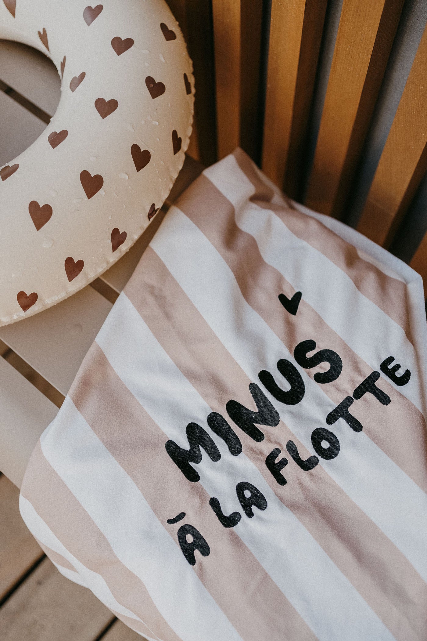 Serviette Minus à la flotte #rose