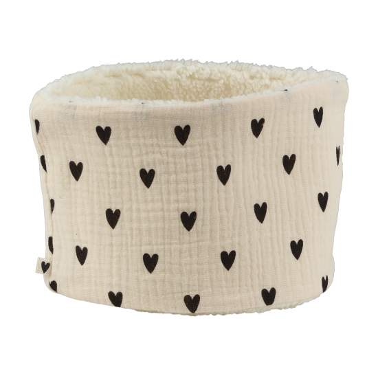 Snood #Ecru cœur noir