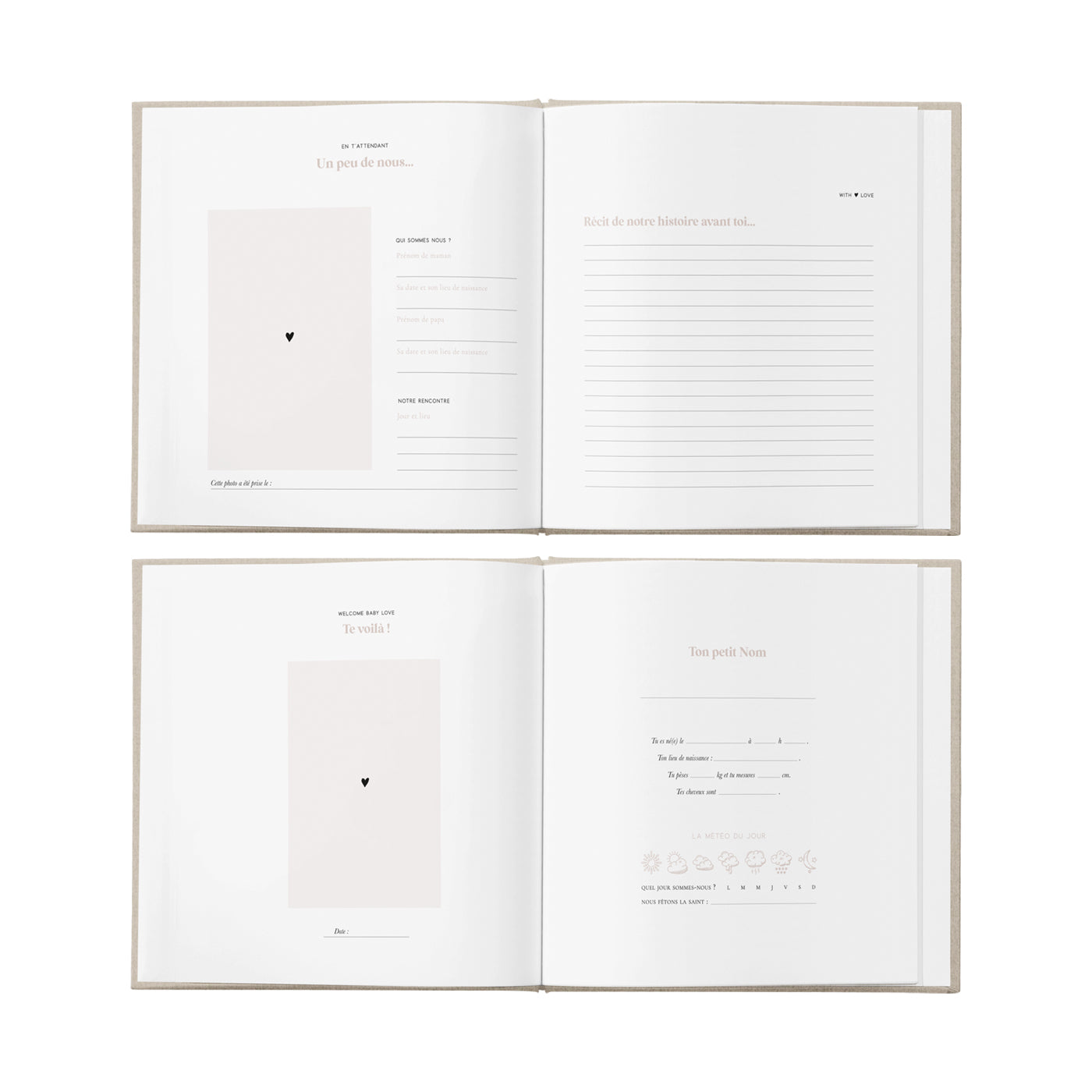 Livre de naissance Pure lin - Zakuw